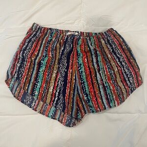 Women’s multicolor casual shorts, barely worn.